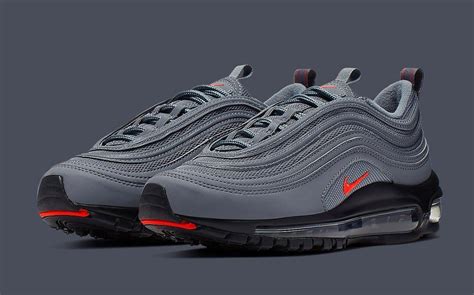 Available Now Nike Air Max 97 Gs In Grey Black And Bright Crimson House Of Heat