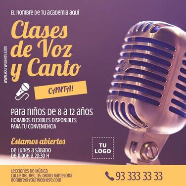 Crea anuncios de Clases de Música gratis