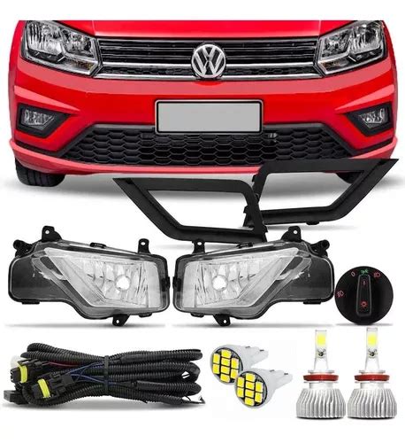 Kit Farol Milha Saveiro G7 2017 2018 2019 Robust Led 2d 6k