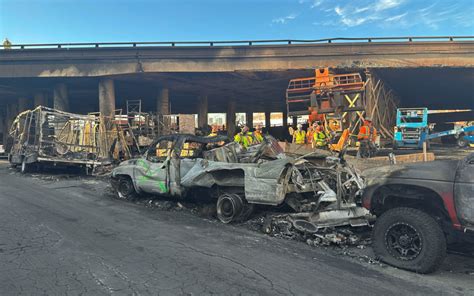 Newsom Says Arson Was Cause Of Fire That Closed Los Angeles Freeway Indefinitely Pbs News