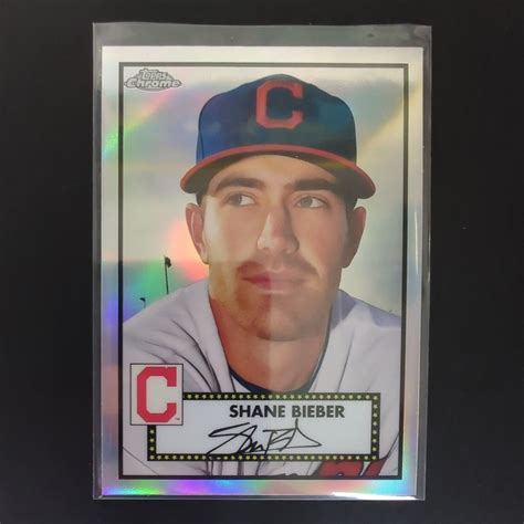 Shane Bieber Topps Chrome Platinum Anniversary Refractor