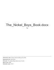 The Nickel Boys Book.docx.pdf - The Nickel Boys Book.docx by Submission date: 26-Nov-2020 03 ...