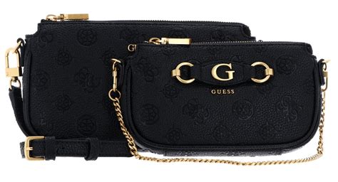 Guess Umh Ngetasche Izzy Double Pouch Crossbody Black Modeherz