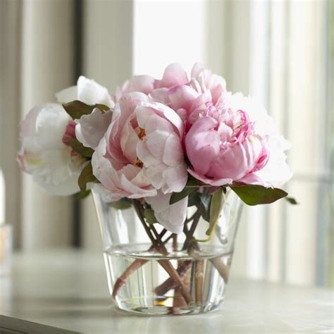 House Of Hampton Peony Arrangement In Vase Reviews Wayfair