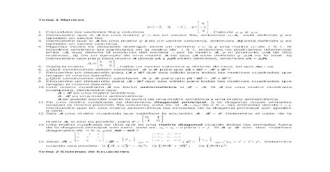 Problemas Propuestos Algebra Lineal Docx Document