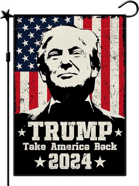 Cmegke Trump Flags 2024 Take America Back Garden Flag Trump Flag Supporters For