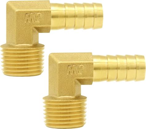 Joywayus Brass Hose Fitting 90 Degree Elbow 1 2 Barb X 1