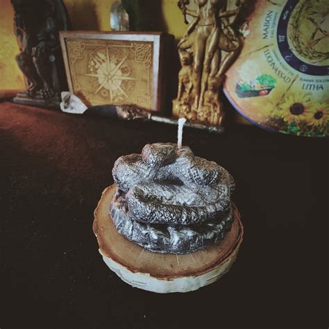 Snake Candle Serpent Candle Dark Goddess Candle Goddess Etsy