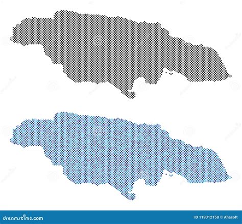 Dotted Jamaica Map Abstractions Stock Vector Illustration Of Vector