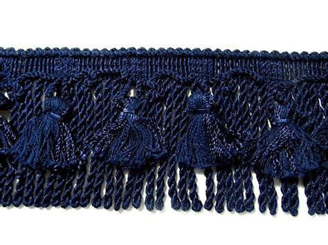 Conso 3 58 Tassel Bullion Fringe Trim Navy Blue M52 Etsy Fabric