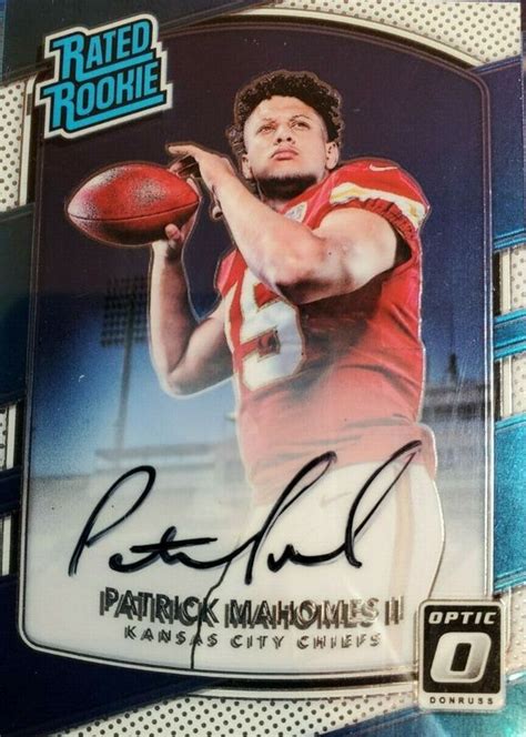 Patrick Mahomes II 2017 Optic 177 Rated Rookie Autographs 150 Price