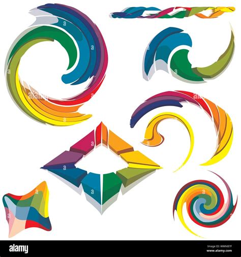 Colored Abstract Symbols Stock Vector Image & Art - Alamy