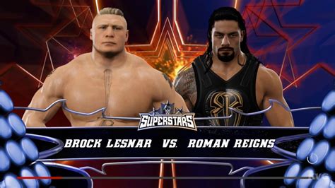 Wwe 2k17 Brock Lesnar Vs Roman Reigns Gameplay Hd 1080p60fps