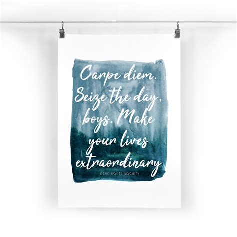 Dead Poets Society Carpe Diem Quote Printable Artwork Instant Download ...