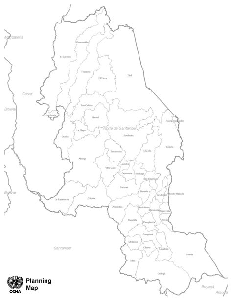 Mapa mudo del Norte de Santander Tamaño completo Gifex