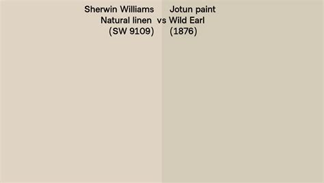 Sherwin Williams Natural Linen SW 9109 Vs Jotun Paint Wild Earl 1876