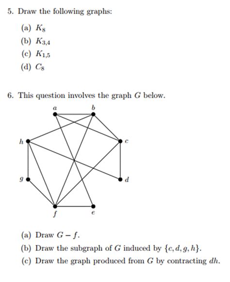 Get Answer 5 Draw The Following Graphs A Ks B K34 C K15 D Cs 6 Transtutors