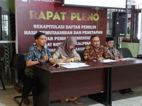 Kpu Kota Pangkalpinang Rapat Pleno Rekapitulasi Dphp Dan Penetapan Dps