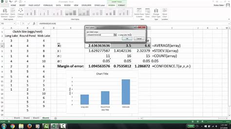 Bar Graphs With Confidence Intervals In Microsoft Excel YouTube