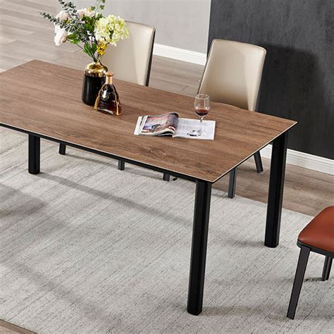 spanish twist extendable ceramic table  wooden grains