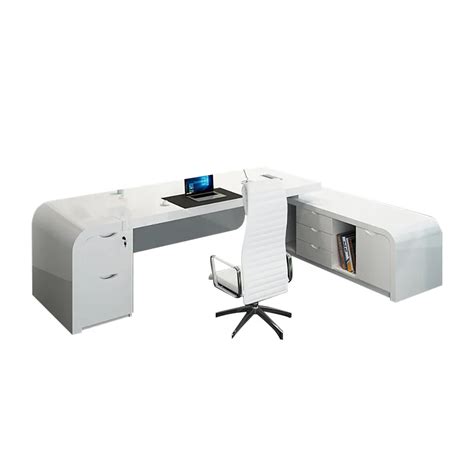 Chicent L-shaped Modern Executive Desk with Ample Storage Right Hand in ...