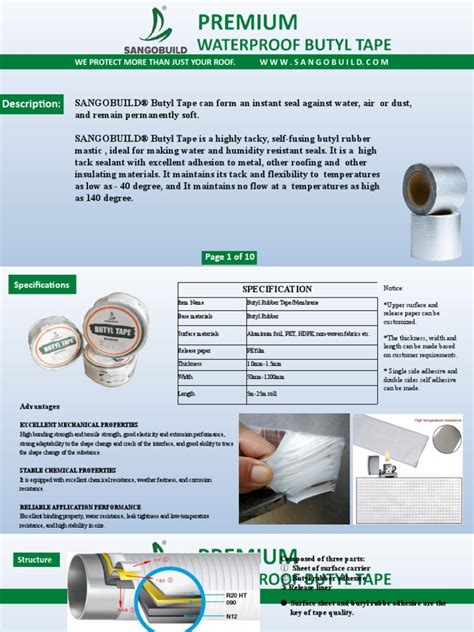 E Catalog For Butyl Adhesive Waterproof Tape Sa Pdf Adhesive