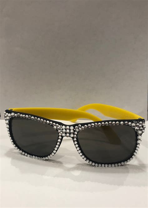 Blinged Out Rhinestone Sunglasses Etsy