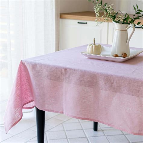 Tischdecke Leinen Rosa Varvara Home