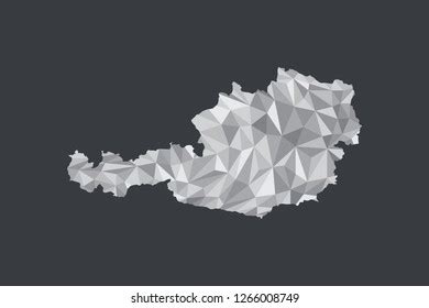 Low Poly Austria Map Vector White Stock Vector Royalty Free