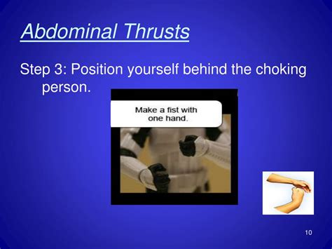 Abdominal Thrusts Steps