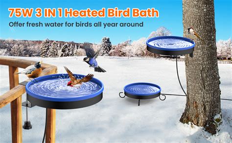 Amazon Keten Bird Bath Heater 75W Thermostatically Controlled