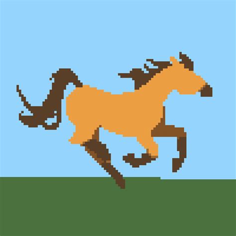 Spirit/ horse animation for my Games design class. : r/PixelArt