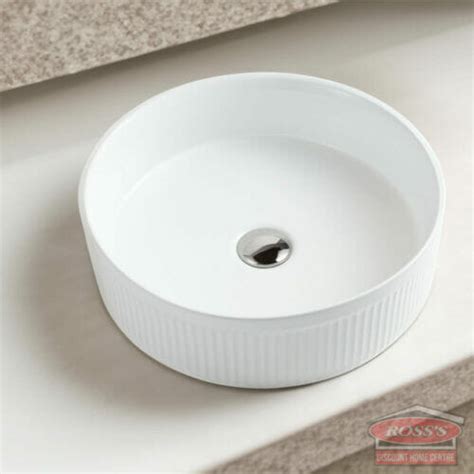 Olympic Fluted Vessel White Bathroom Basins Perth