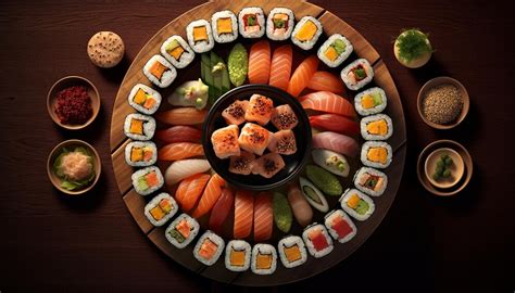 Premium Ai Image Tasty Sushi Professional Advertisement Photoshoot