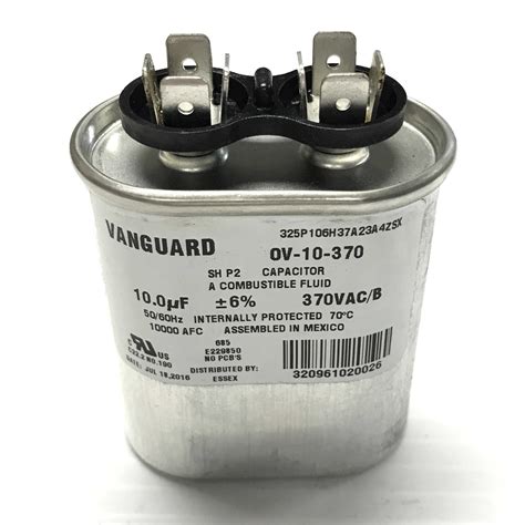 Ov 10 370 Vanguard Run Capacitor 370 Vac 10 µf