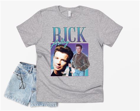 Rick Astley Homage T Shirt Tee Funny Uk Music Icon Legend 90s 80s