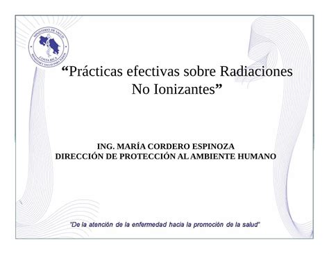 PDF Prácticas efectivas sobre Radiaciones No Ionizantes DOKUMEN TIPS