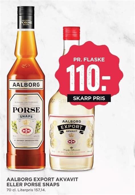 Aalborg Export Akvavit Eller Porse Snaps Tilbud Hos MENY