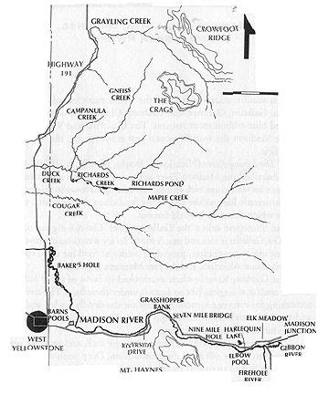 Madison River Map | Madison river, West yellowstone, Madison