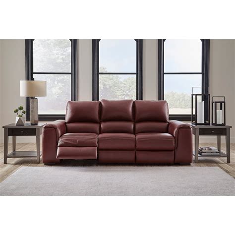 Signature Design By Ashley Alessandro U2550115 Contemporary Leather Match Power Reclining Sofa