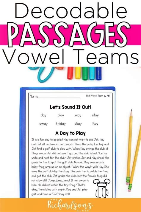 Vowel Team Decodable Passages With Comprehension Vowel Team Reading