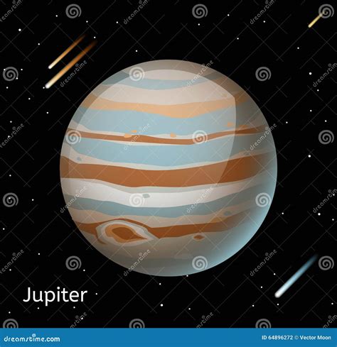 Jupiter Planet 3d Vector Illustration Stock Vector Illustration Of