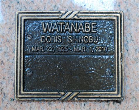 Doris Shinobu Watanabe Find A Grave Memorial