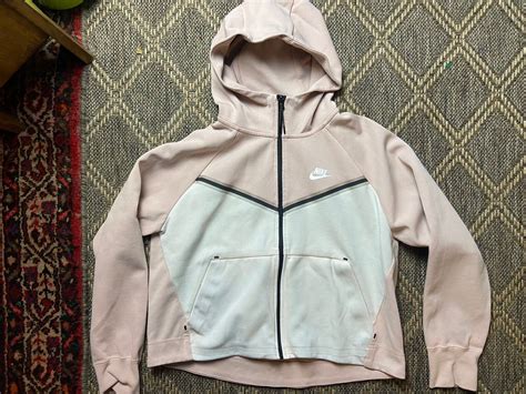 Womens Nike Sportswear Tech Fleece Hoodie Ash Pink C Gem