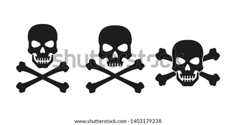 Skull Crossed Bones Icon Set Death Stock Illustration 1403179238 Shutterstock