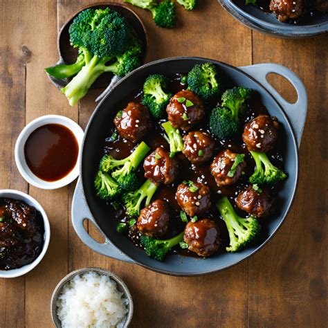 Sticky Mongolian Meatballs And Broccoli Cheff Recipes