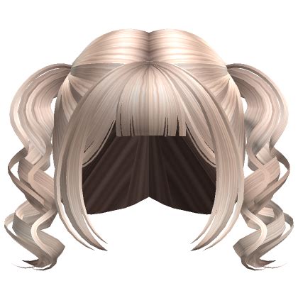 Short Curly Pigtails W Bangs Platinum Roblox