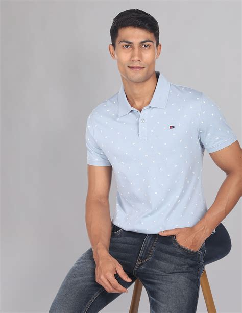 Buy Ad By Arvind Modern All Over Print Polo Shirt Nnnow