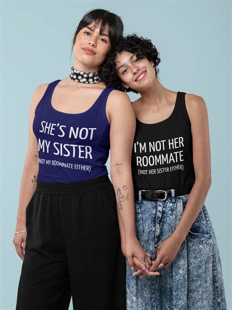 Lesbian Couple Tank Im Not Her Roommate Lesbian Tank Top Gay Women