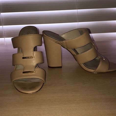 Block Nude Heels Gem